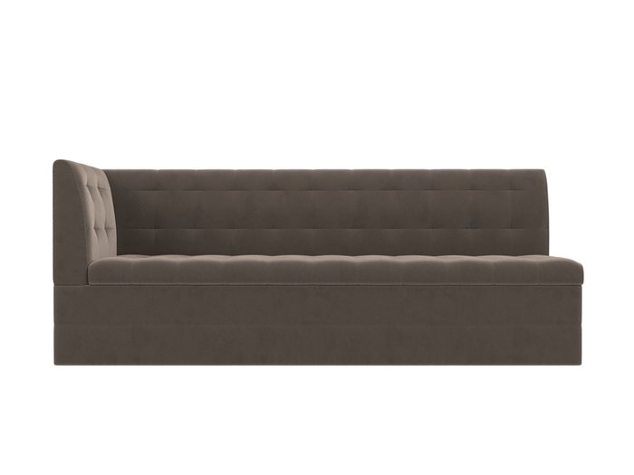 Угловой диван-кровать Бриз коричневого цвета с углом слева - купить Угловые диваны по цене 32999.0