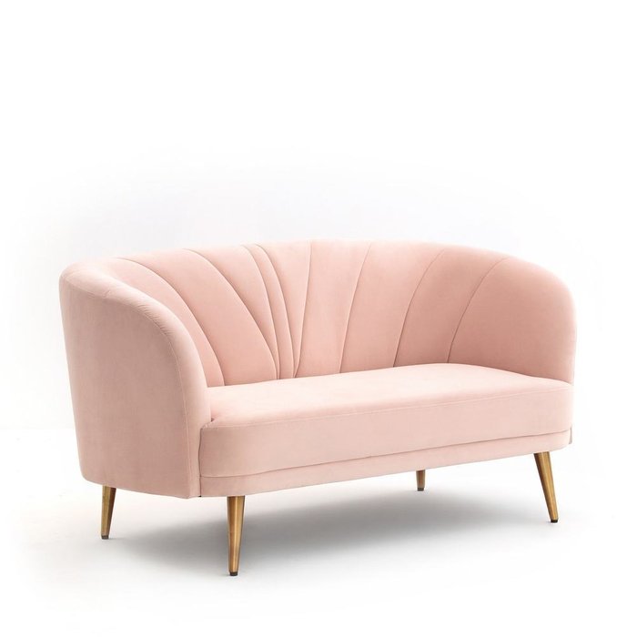 Диван Leone розового цвета - купить Прямые диваны по цене 56374.0