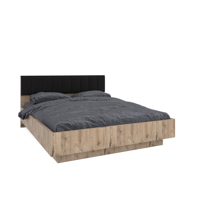 Кровать Дениз 160х200 с подъемным механизмом цвета дуб веллингтон
