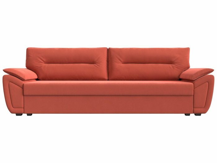 Прямой диван-кровать Нэстор Лайт кораллового цвета - купить Прямые диваны по цене 29999.0
