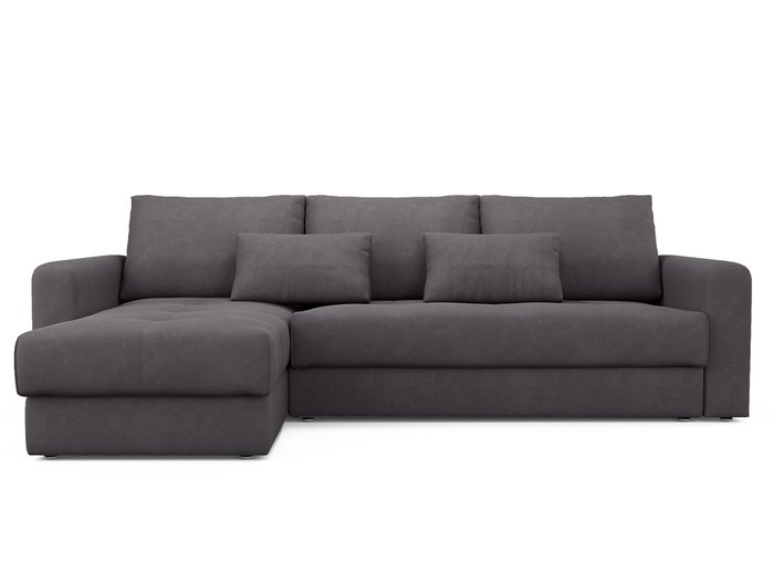 Угловой диван-кровать левый Ruiz темно-серого цвета