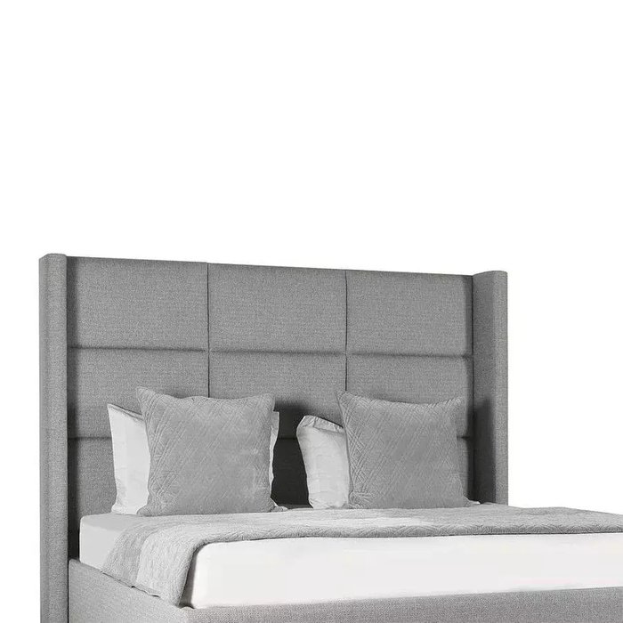 Кровать Berkley Winged Cube 180x200 серого цвета - лучшие Кровати для спальни в INMYROOM