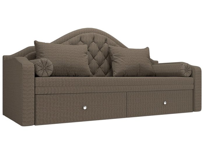 Прямой диван-кровать Сойер коричневого цвета