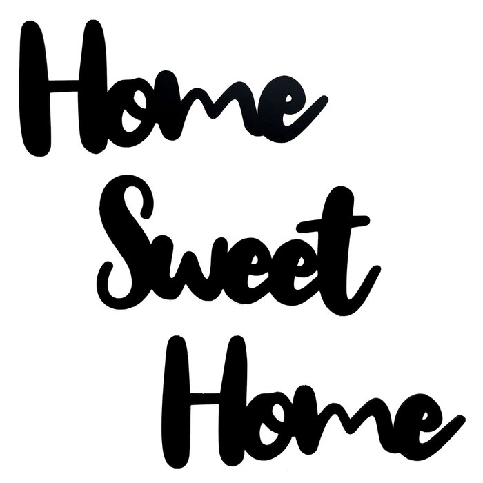 Деревянная табличка Дом милый дом. Home Sweet Home черного цвета
