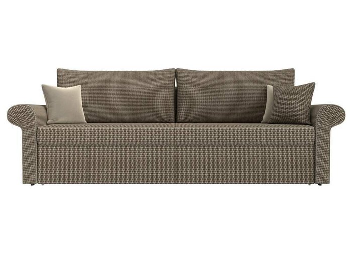 Прямой диван-кровать Милфорд бежево-коричневого цвета - купить Прямые диваны по цене 42990.0