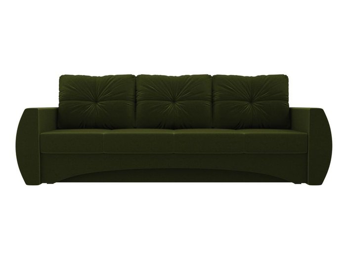 Прямой диван-кровать Сатурн зеленого цвета - купить Прямые диваны по цене 40990.0
