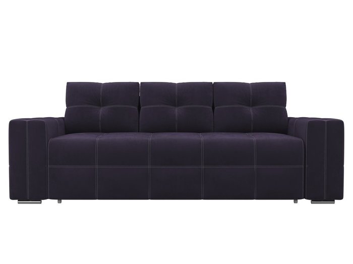 Прямой диван-кровать Леос фиолетового цвета - купить Прямые диваны по цене 38490.0