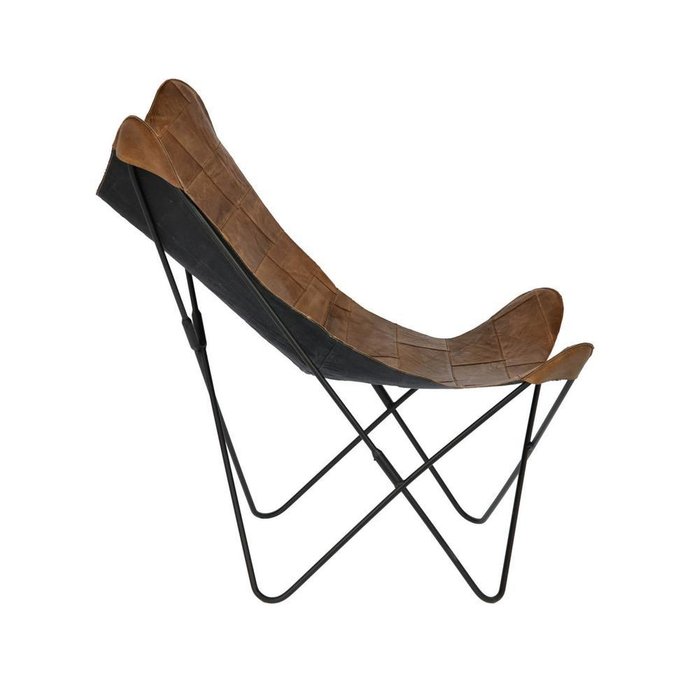 Стул-кресло Flynn Patchwork leather chair - лучшие Обеденные стулья в INMYROOM