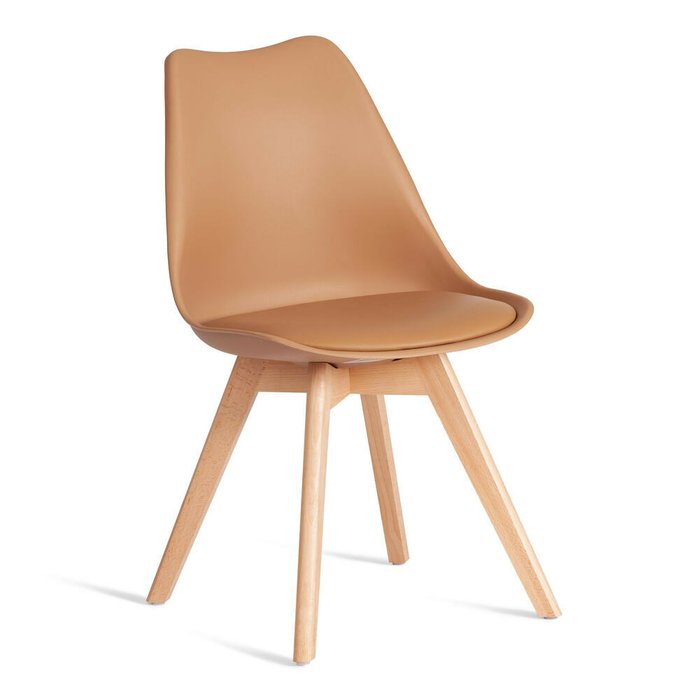 Комплект из четырех стульев Tulip бежевого цвета - купить Обеденные стулья по цене 13240.0
