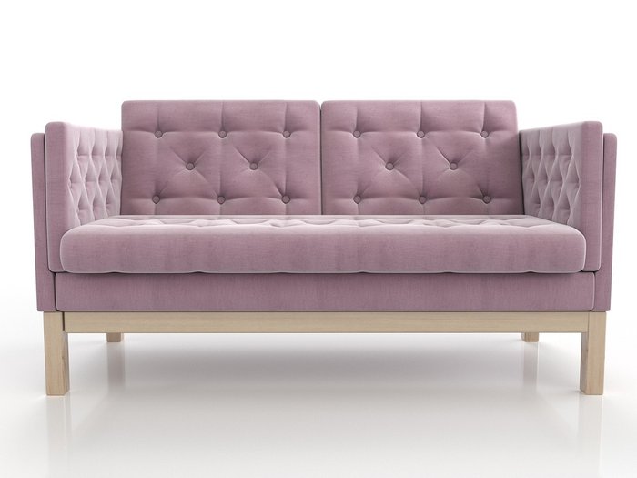 Диван Айверс М из массива сосны с обивкой розовый шенилл - лучшие Прямые диваны в INMYROOM
