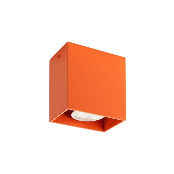 Точечный накладной светильник оранжевого цвета 