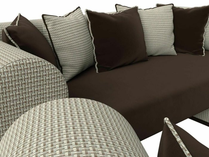 Набор мягкой мебели Кипр 3 серо-коричневого цвета - лучшие Комплекты мягкой мебели в INMYROOM