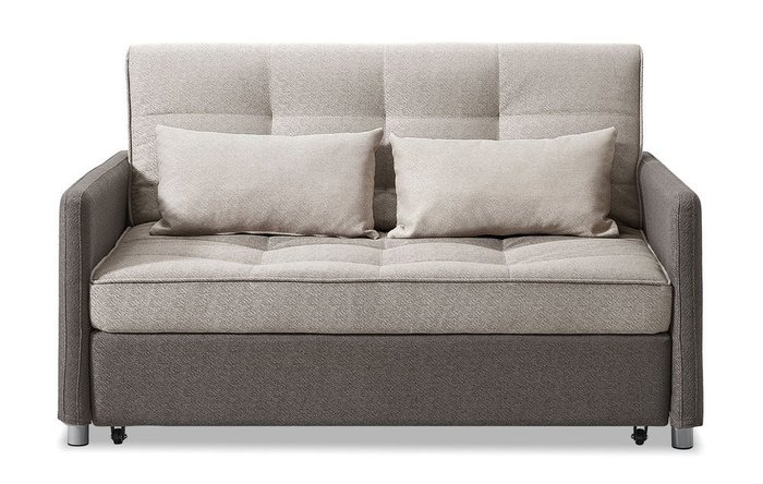Прямой диван-кровать Claire M бежево-коричневого цвета - лучшие Прямые диваны в INMYROOM