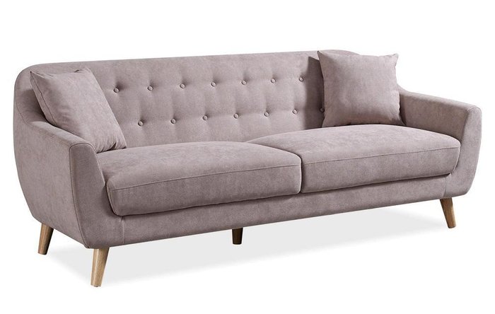Прямой диван Stockholm M пепельно-розового цвета - лучшие Прямые диваны в INMYROOM