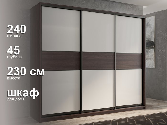 Шкаф-купе Кааппи-11 240 М цвета Венге  - лучшие Шкафы-купе в INMYROOM