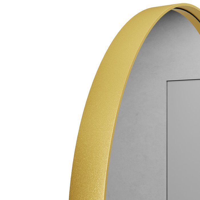 Дизайнерское настенное зеркало Nolvis S в тонкой металлической раме золотого цвета - лучшие Настенные зеркала в INMYROOM