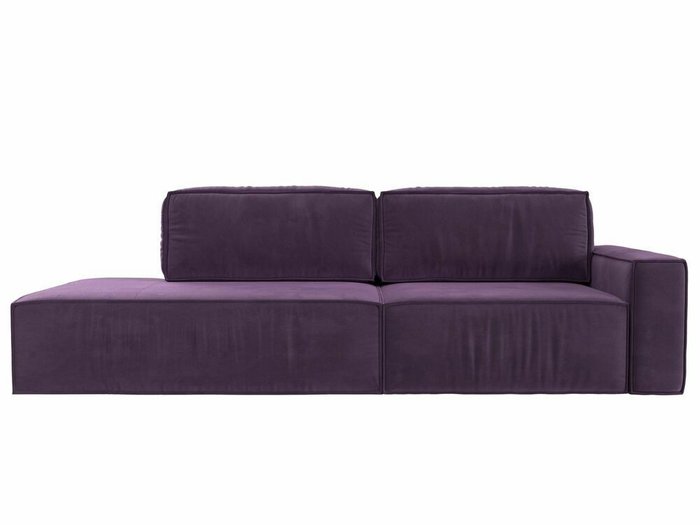 Прямой диван-кровать Прага модерн сиреневого цвета подлокотник справа - купить Прямые диваны по цене 74999.0