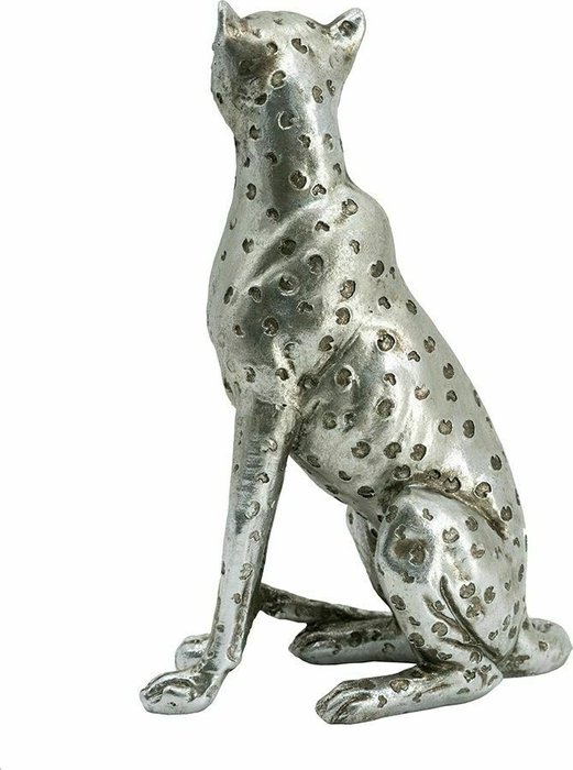 Фигурка Леопард серебряного цвета - лучшие Фигуры и статуэтки в INMYROOM