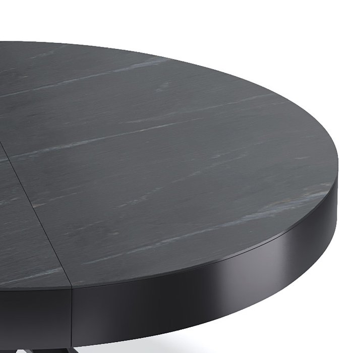 Стол обеденный раздвижной VR120 серо-черного цвета - лучшие Обеденные столы в INMYROOM