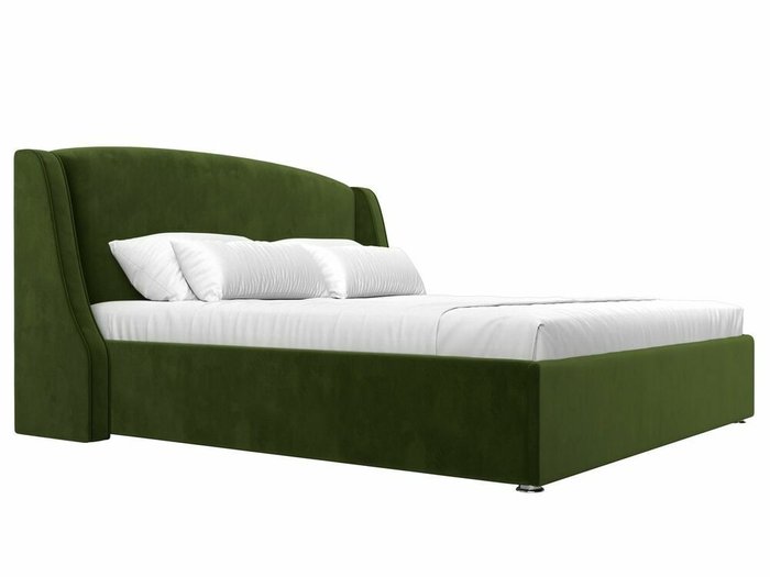 Кровать Лотос 180х200 зеленого цвета с подъемным механизмом - лучшие Кровати для спальни в INMYROOM