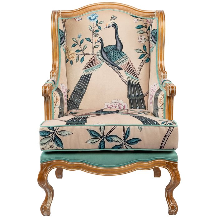 Кресло Императорский павлин бирюзового цвета - купить Интерьерные кресла по цене 77000.0