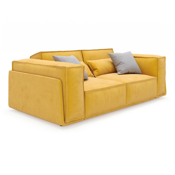  Диван-кровать Vento Classic двухместный желтого цвета - купить Прямые диваны по цене 110600.0