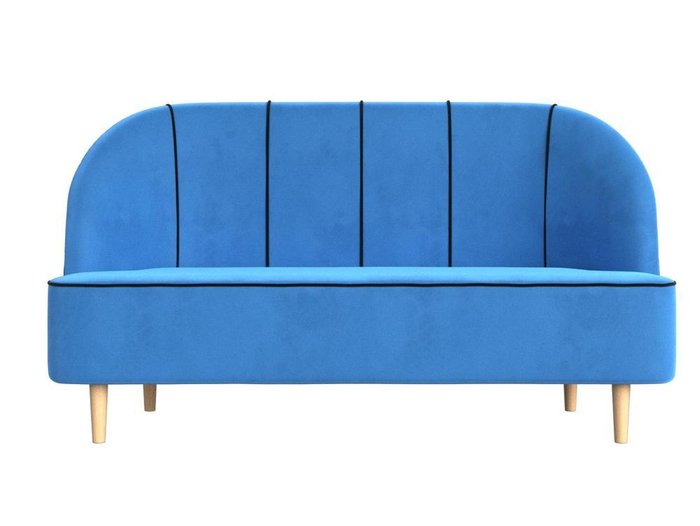 Диван Фелини голубого цвета - купить Прямые диваны по цене 30999.0