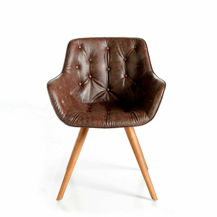 Кресло с обивкой из натуральной кожи - купить Обеденные стулья по цене 70990.0