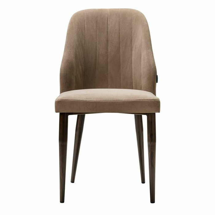 Стул Alen темно-бежевого цвета с коричневыми ножками - купить Обеденные стулья по цене 12990.0