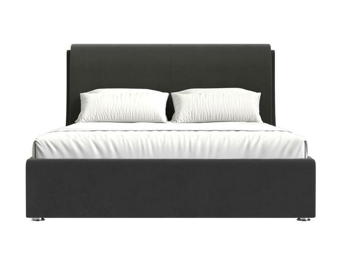 Кровать Принцесса 180х200 темно-серого цвета с подъемным механизмом - купить Кровати для спальни по цене 91999.0