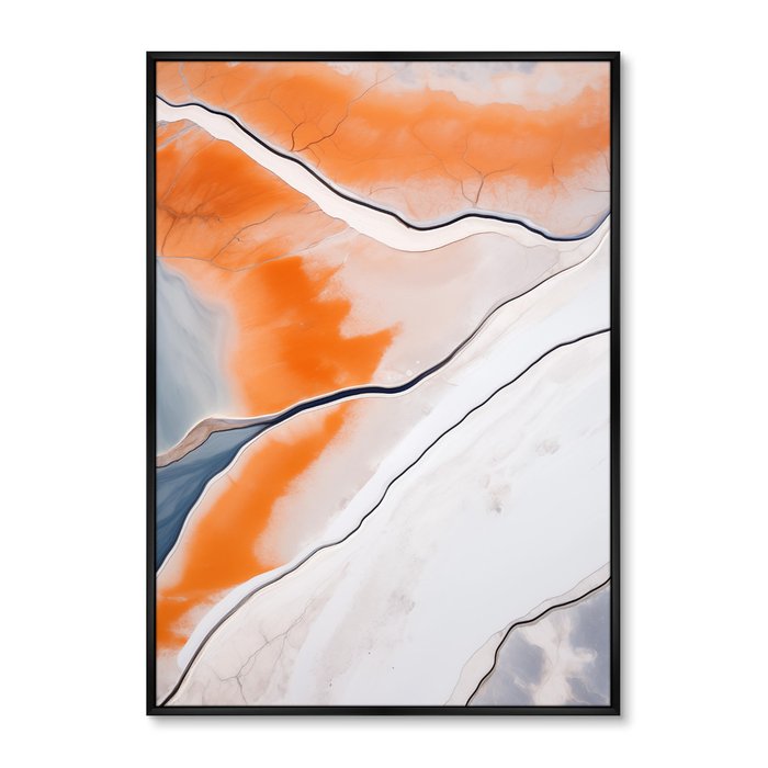 Набор из двух репродукций картин Salt lakes, grey and orange, 2024г. - лучшие Картины в INMYROOM