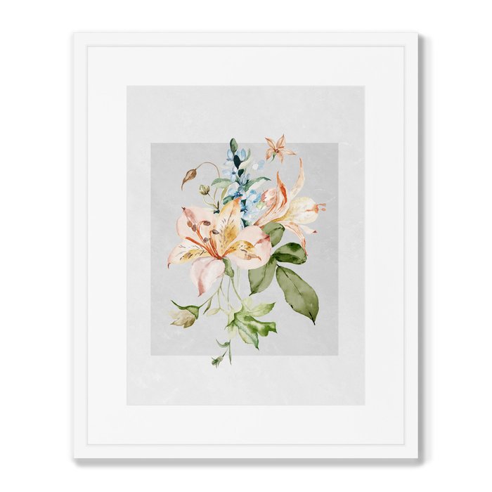 Набор из 4-х репродукций картин в раме Floral set in pale shades, No9 - купить Картины по цене 32796.0