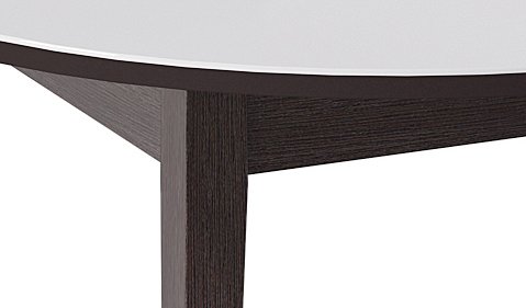 Стол раздвижной обеденный бело-коричневого цвета - купить Обеденные столы по цене 28110.0