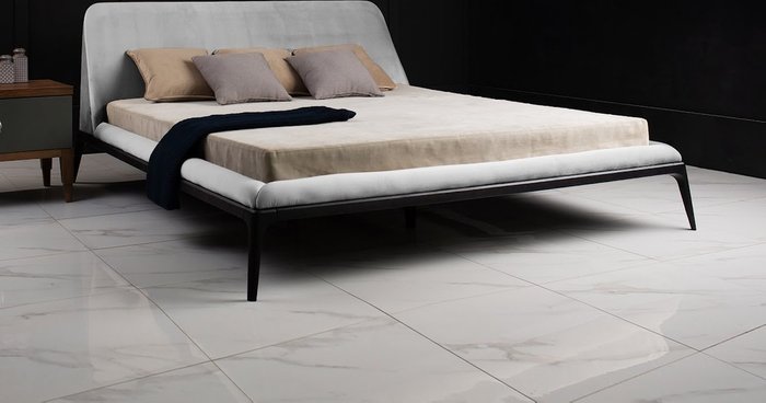Кровать Liberty 160х200 светло-серого цвета - купить Кровати для спальни по цене 152635.0