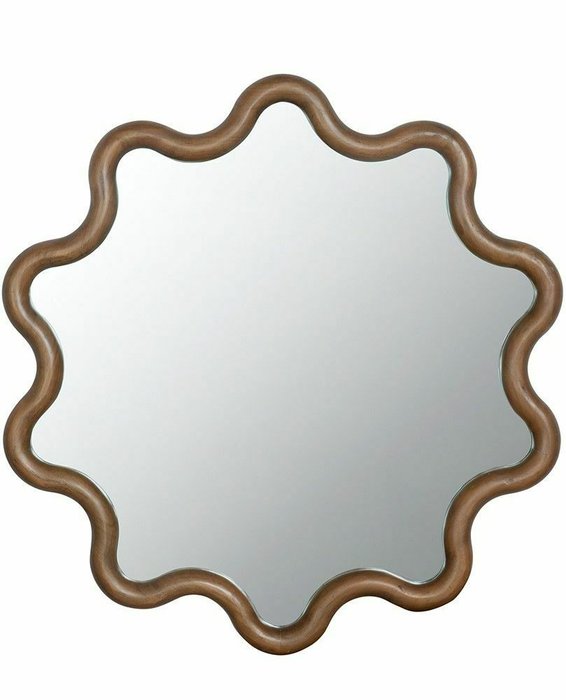 Зеркало настенное 76х79 в раме коричневого цвета 