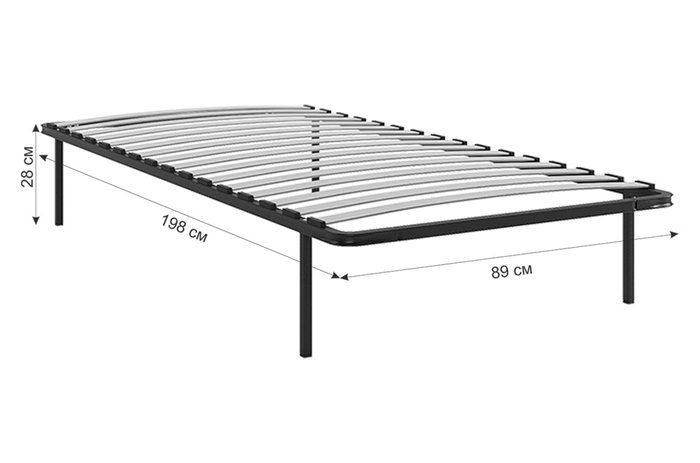 Основание разборное 90х200 черно-бежевого цвета - купить Основания кроватей по цене 6490.0