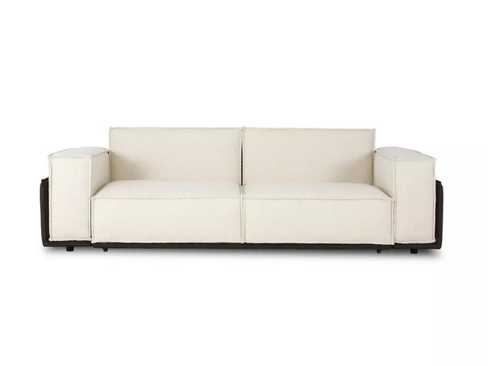 Диван-кровать Asti коричнево-белого цвета - купить Прямые диваны по цене 226170.0