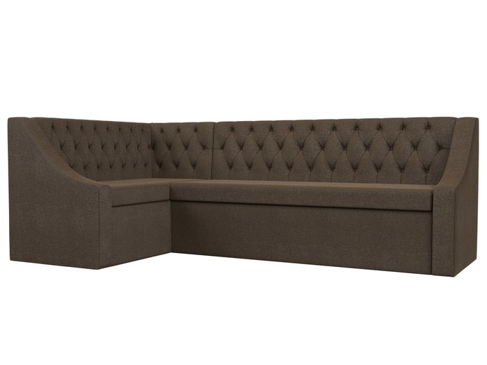 Угловой диван-кровать Мерлин коричневого левый угол