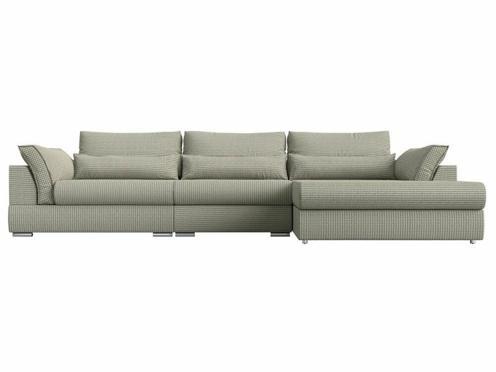 Угловой диван-кровать Пекин Long серо-бежевого цвета угол правый - купить Угловые диваны по цене 109999.0