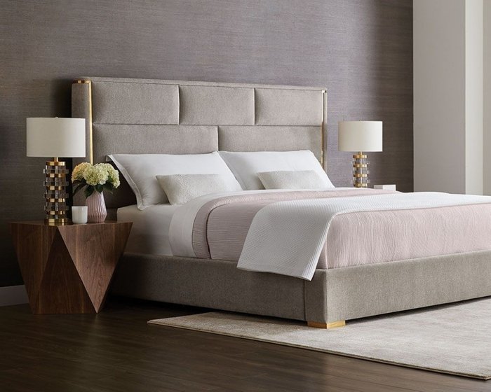 Кровать Pastilla бежевого цвета - купить Кровати для спальни по цене 159562.0
