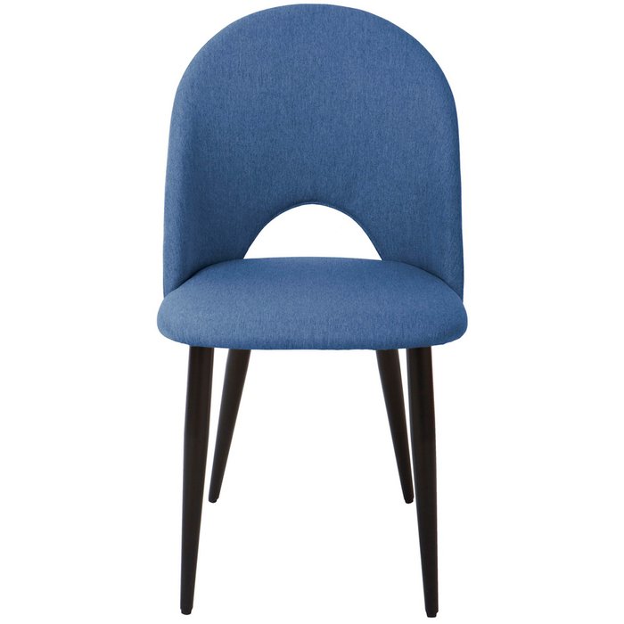 Комплект из четырех стульев Cleo черно-голубого цвета - лучшие Обеденные стулья в INMYROOM