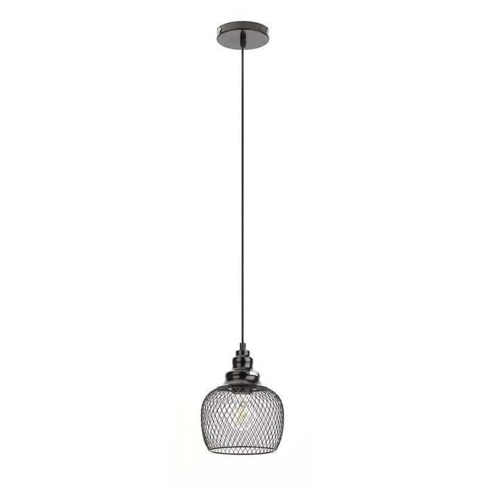 Подвесной светильник Loft из металла черного цвета 