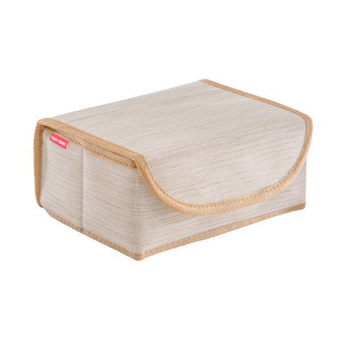 Коробка для хранения Casy Home с крышкой бежевая  - купить Декоративные коробки по цене 1090.0