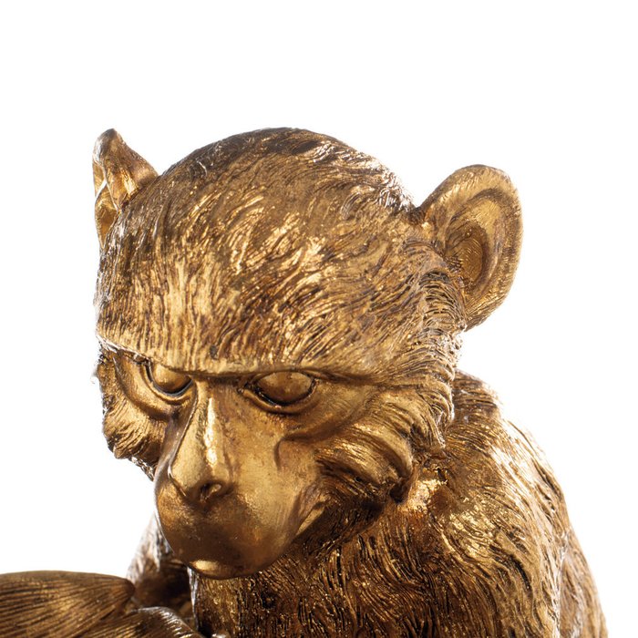 Статуэтка Monkey золотого цвета - лучшие Фигуры и статуэтки в INMYROOM