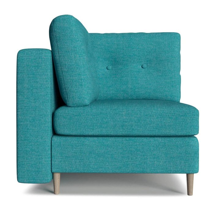 Модуль угловой сектор Белфаст голубого цвета - купить Интерьерные кресла по цене 17241.0