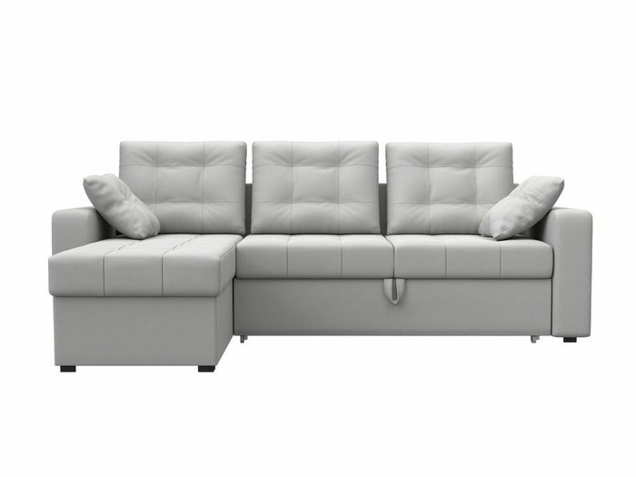 Угловой диван-кровать Камелот белого цвета (экокожа) левый угол - купить Угловые диваны по цене 45999.0