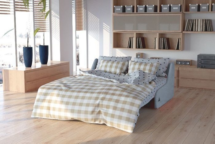 Диван-кровать Шарлот M серого цвета - лучшие Прямые диваны в INMYROOM