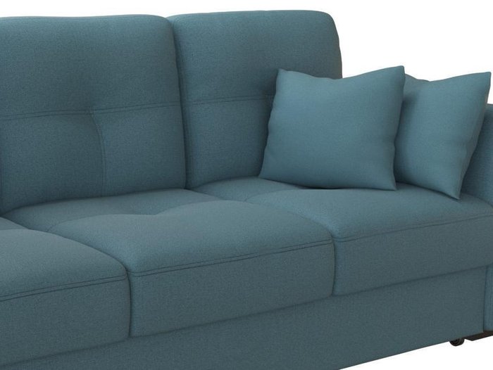 Диван-кровать прямой Манхеттен Blue синего цвета - лучшие Прямые диваны в INMYROOM