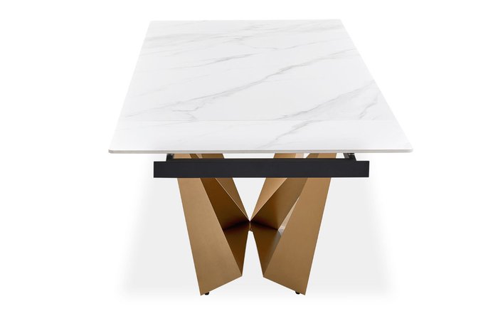 Раздвижной стол Magdalena 180х90 белого цвета - лучшие Обеденные столы в INMYROOM