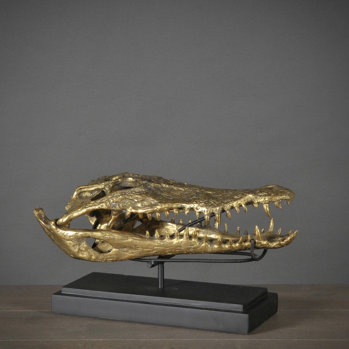 Статуэтка Ateliers C&S Davoy Gold Crocodile Head M  - лучшие Фигуры и статуэтки в INMYROOM